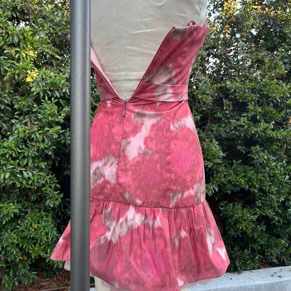 BCBG Max Azria Sheath Fit And Flare Pink Mini Dress Formal Size 0 - Picture 3 of 8